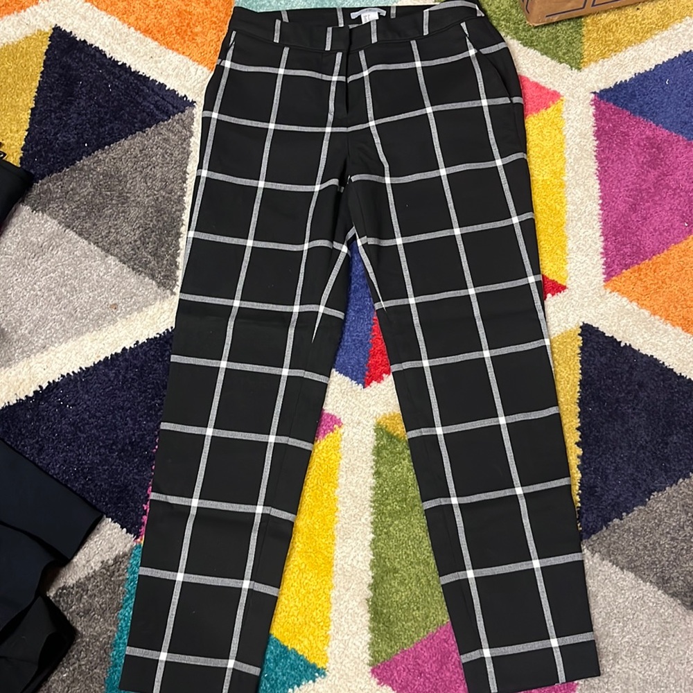 Black and White Womens Work Pant